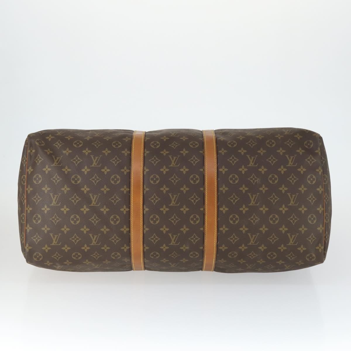 Louis Vuitton Keepall Bag Monogram Canvas, BROWN, CANVAS, Travel bag