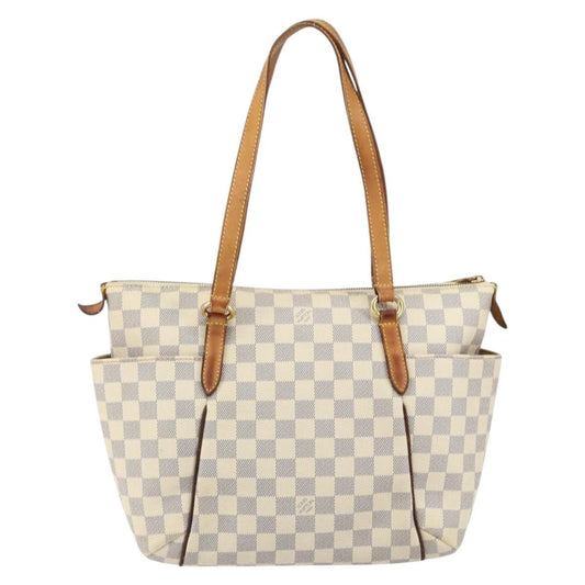 Louis Vuitton Totally Handbag Damier, WHITE, CANVAS, Tote bag