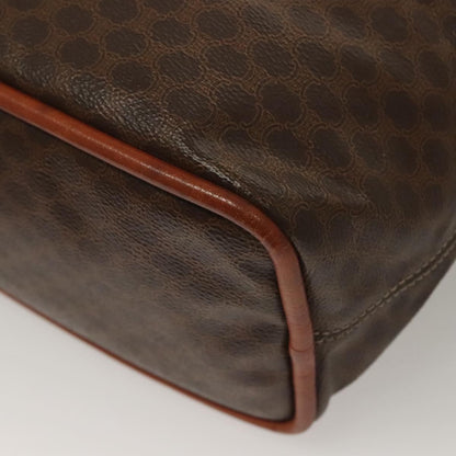 Celine Macadam Handbag Macadam with leather, BROWN, CANVAS, Handbag