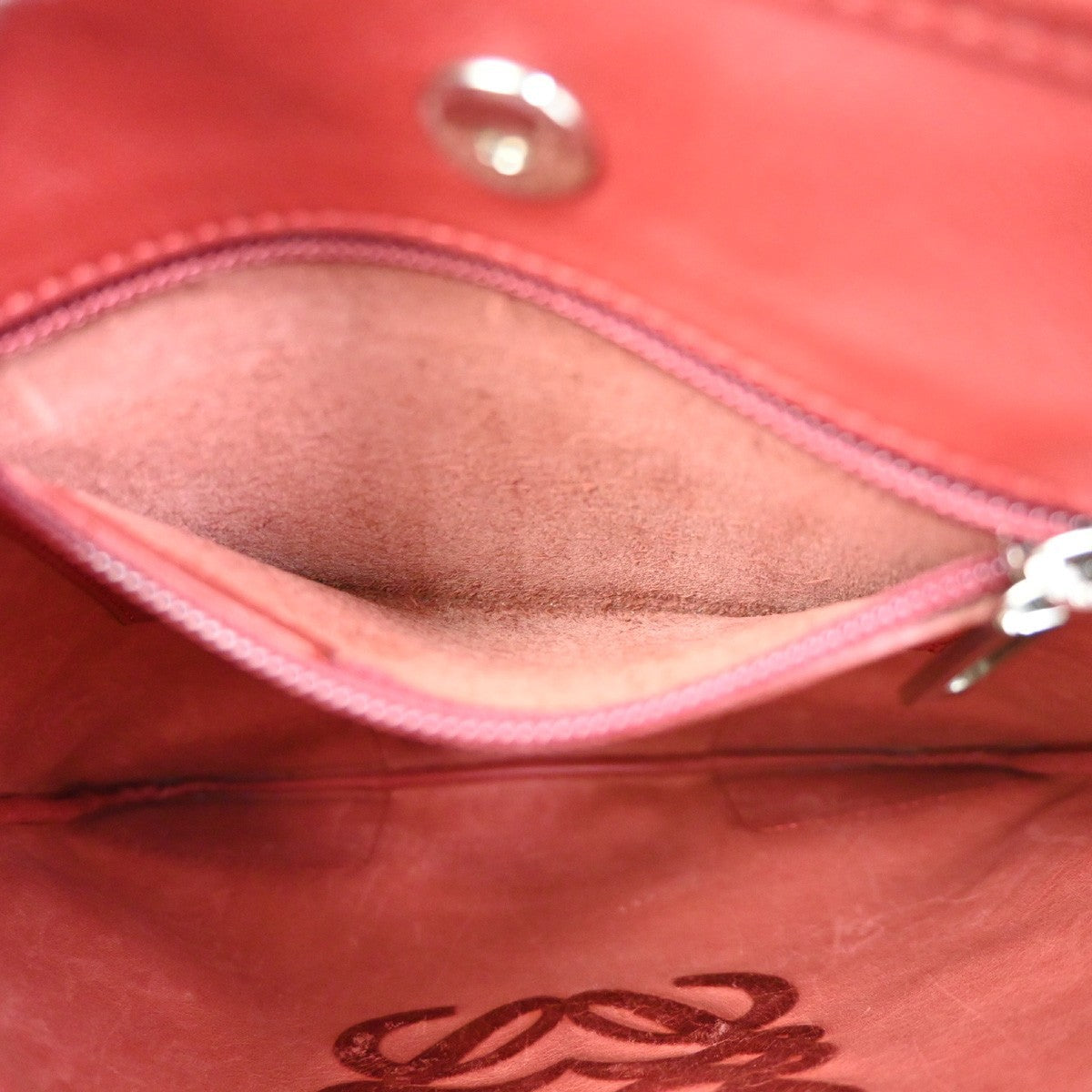 Loewe Anagram Shoulder Bag Suede, RED, SUEDE, Shoulder bag