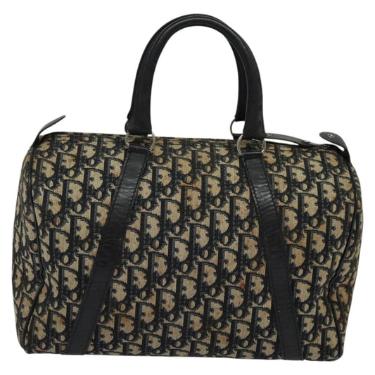 Christian Dior Vintage Trotter Boston Bag Diorissimo Canvas, NAVY, CANVAS, Handbag