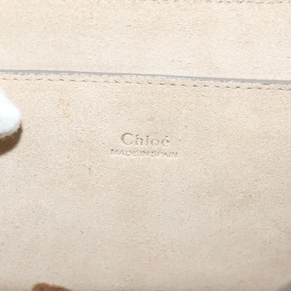 Chloe Faye Clutch Leather and Suede, YELLOW, LEATHER, Clutche & pouche