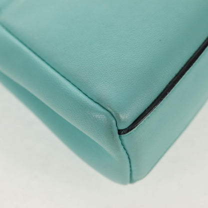 Fendi Peekaboo Bag Leather, TURQUOISE, LEATHER, Handbag
