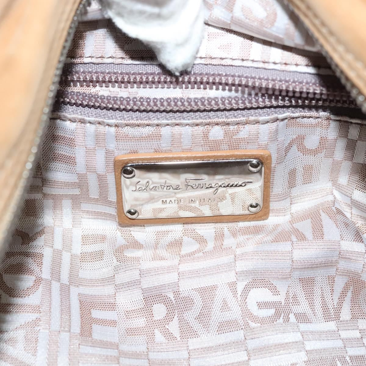 Salvatore Ferragamo Vintage Handbag Leather, BROWN, LEATHER, Handbag