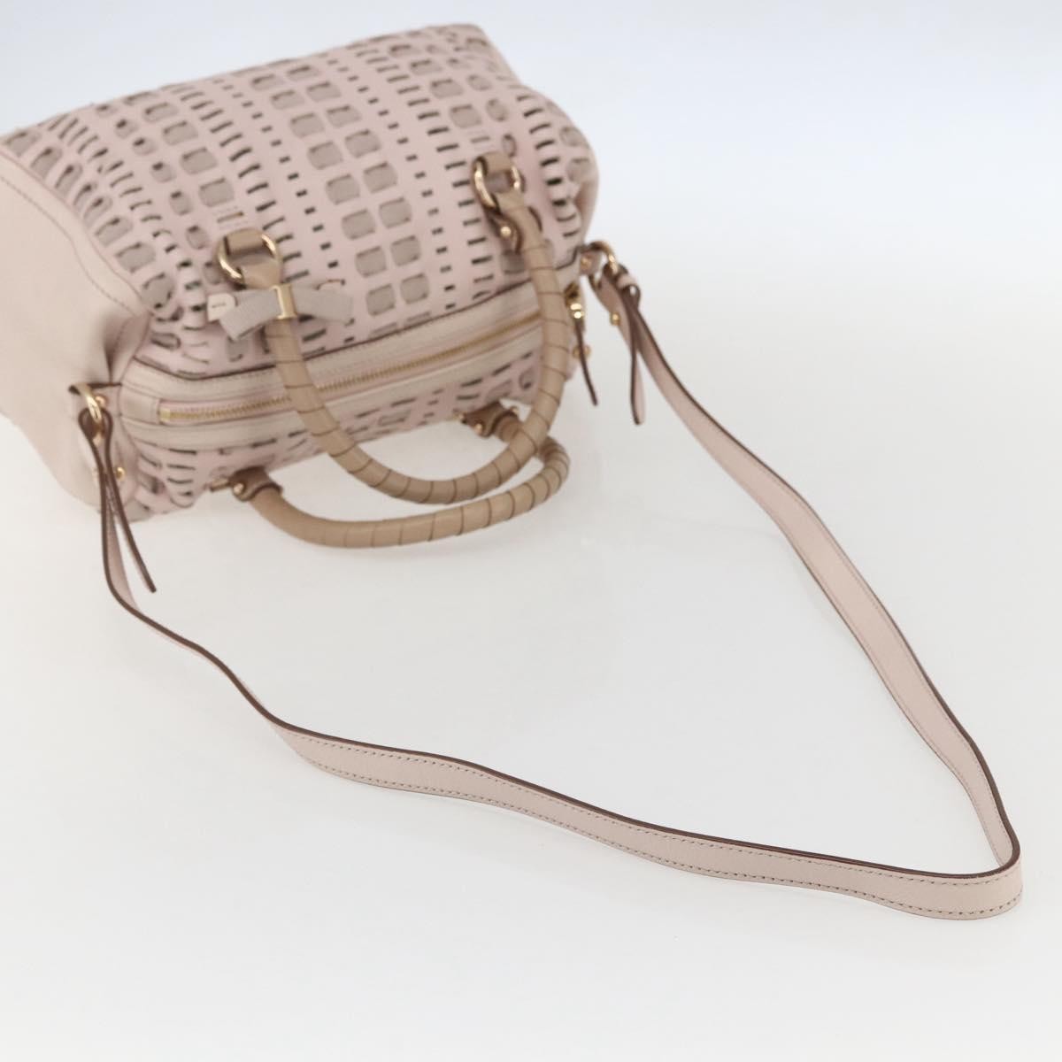 Salvatore Ferragamo Vala Handbag Leather, PINK, LEATHER, Handbag