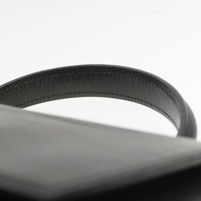 Celine Circle Logo Handbag Leather, BLACK, LEATHER, Handbag