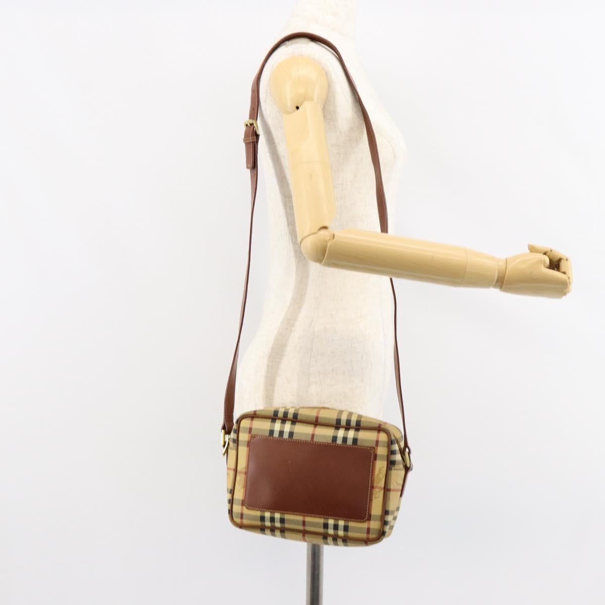 Burberry Nova check Shoulder bag Canvas, BEIGE, CANVAS, Shoulder bag