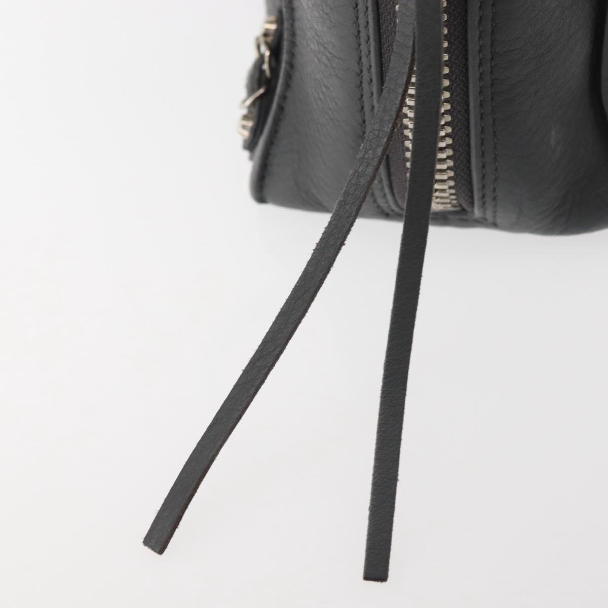 Balenciaga Papier A4 Zip Around Classic Studs Bag Leather, GRAY, LEATHER, Handbag