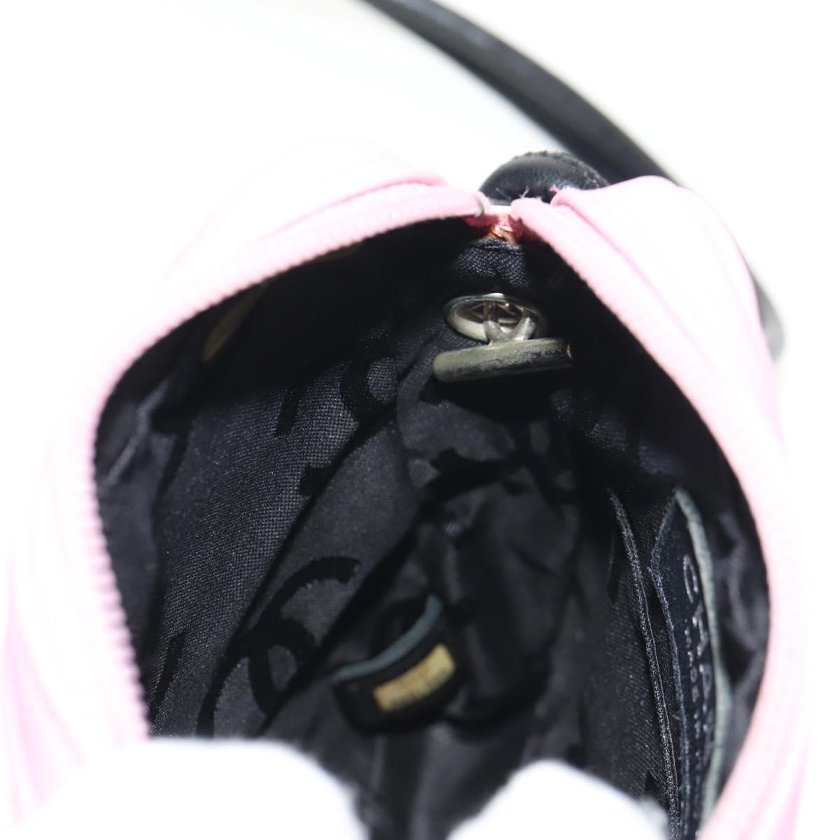 Chanel Cambon Zip Pouch Quilted Leather, PINK, LEATHER, Clutche & pouche