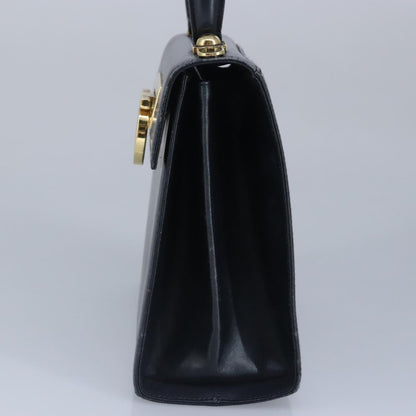 Salvatore Ferragamo Gancini Convertible Top Handle Bag Leather, NAVY, LEATHER, Handbag