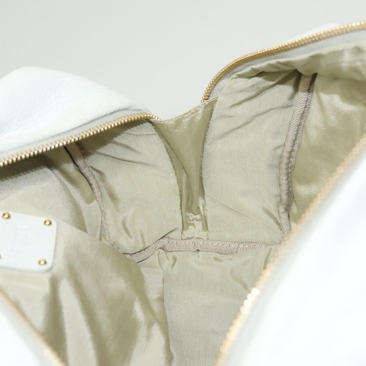 Loewe Chain Roller Handbag Leather, WHITE, LEATHER, Shoulder bag