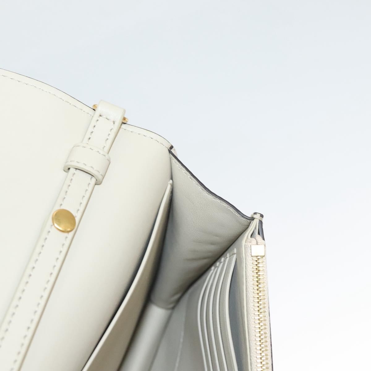 Celine Chain Shoulder Bag Leather, GRAY, LEATHER, Shoulder bag