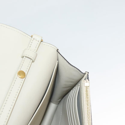 Celine Chain Shoulder Bag Leather, GRAY, LEATHER, Shoulder bag