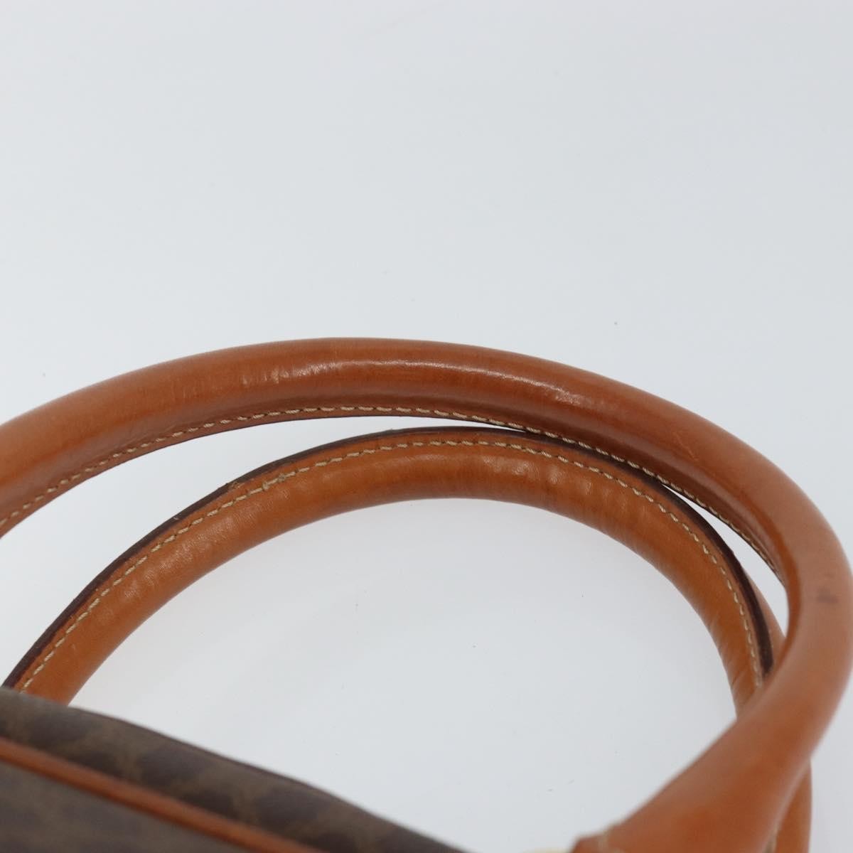 Celine Macadam Handbag Macadam with leather, BROWN, CANVAS, Handbag