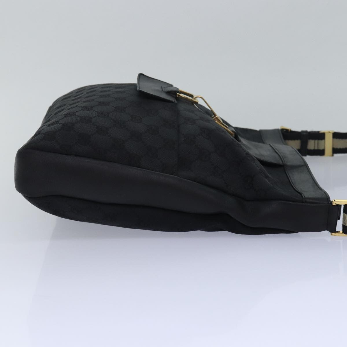 Gucci Vintage Jackie Shoulder Bag Canvas and Leather, Multicolour, Canvas, Shoulder Bag