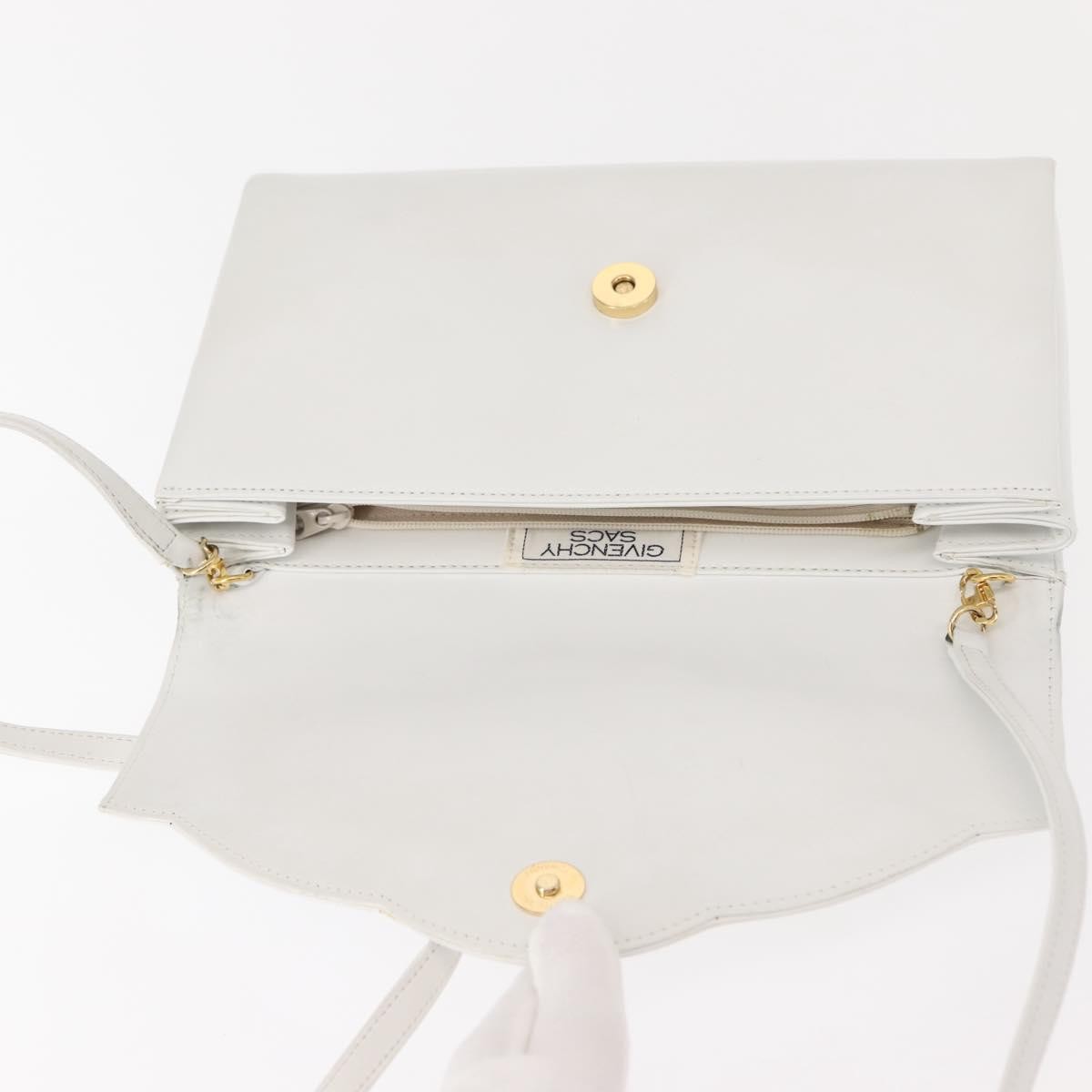 Givenchy Shoulder Bag Leather, WHITE, LEATHER, Shoulder bag