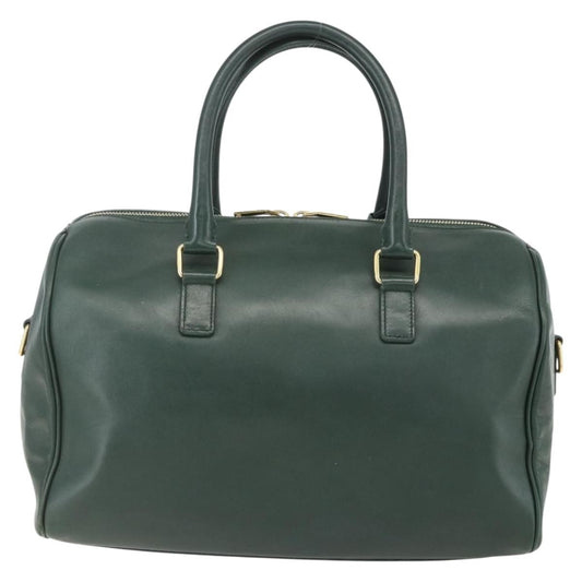 Saint Laurent Classic Duffle Bag Leather, GREEN, LEATHER, Travel bag