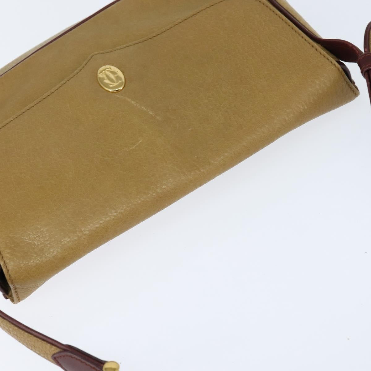 cartier Must de Cartier Shoulder Bag Leather, BEIGE, LEATHER, Shoulder bag