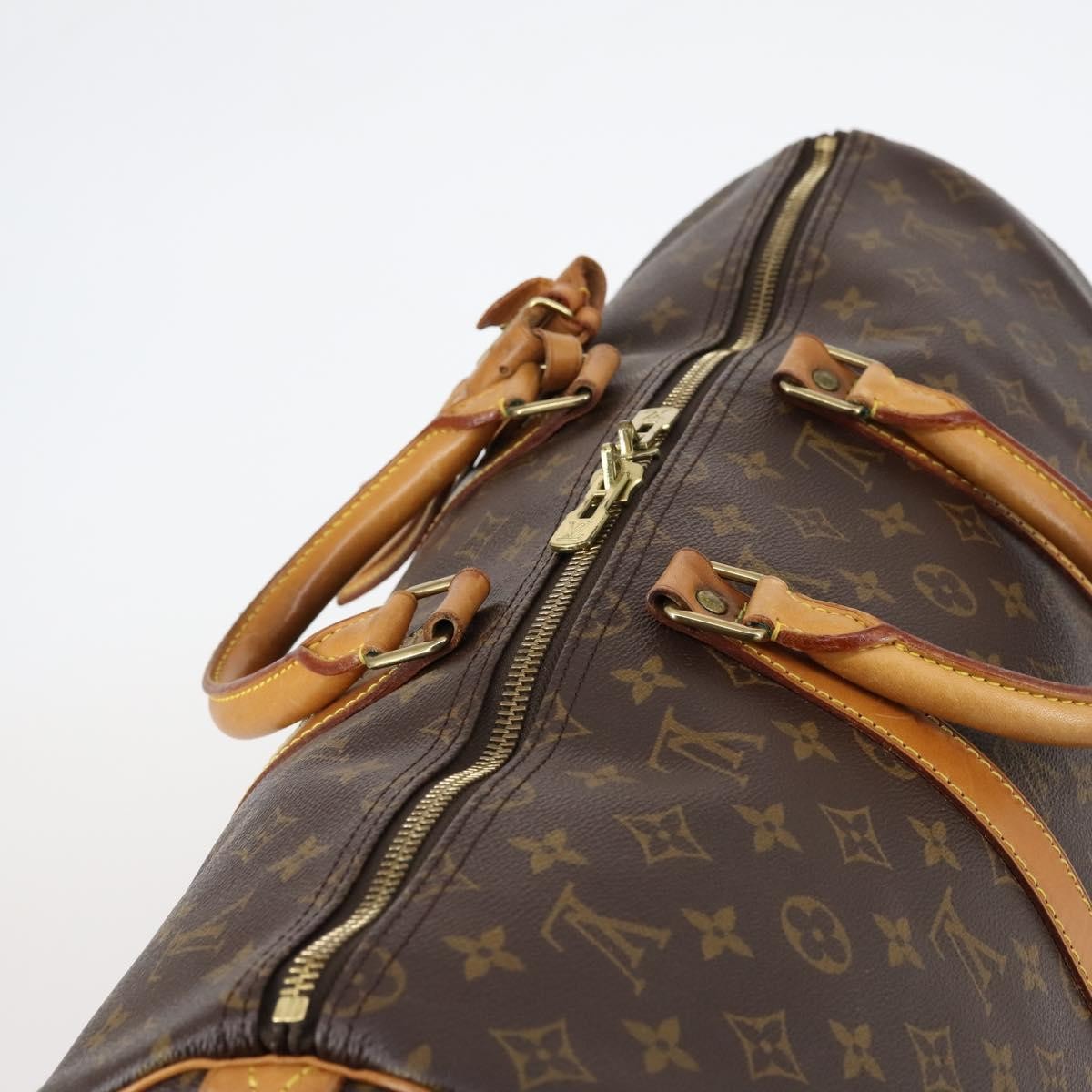 Louis Vuitton Keepall Bag Monogram Canvas, BROWN, CANVAS, Travel bag