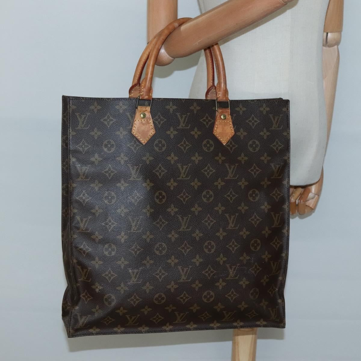 Louis Vuitton Sac Plat Bag Monogram Canvas, BROWN, CANVAS, Handbag