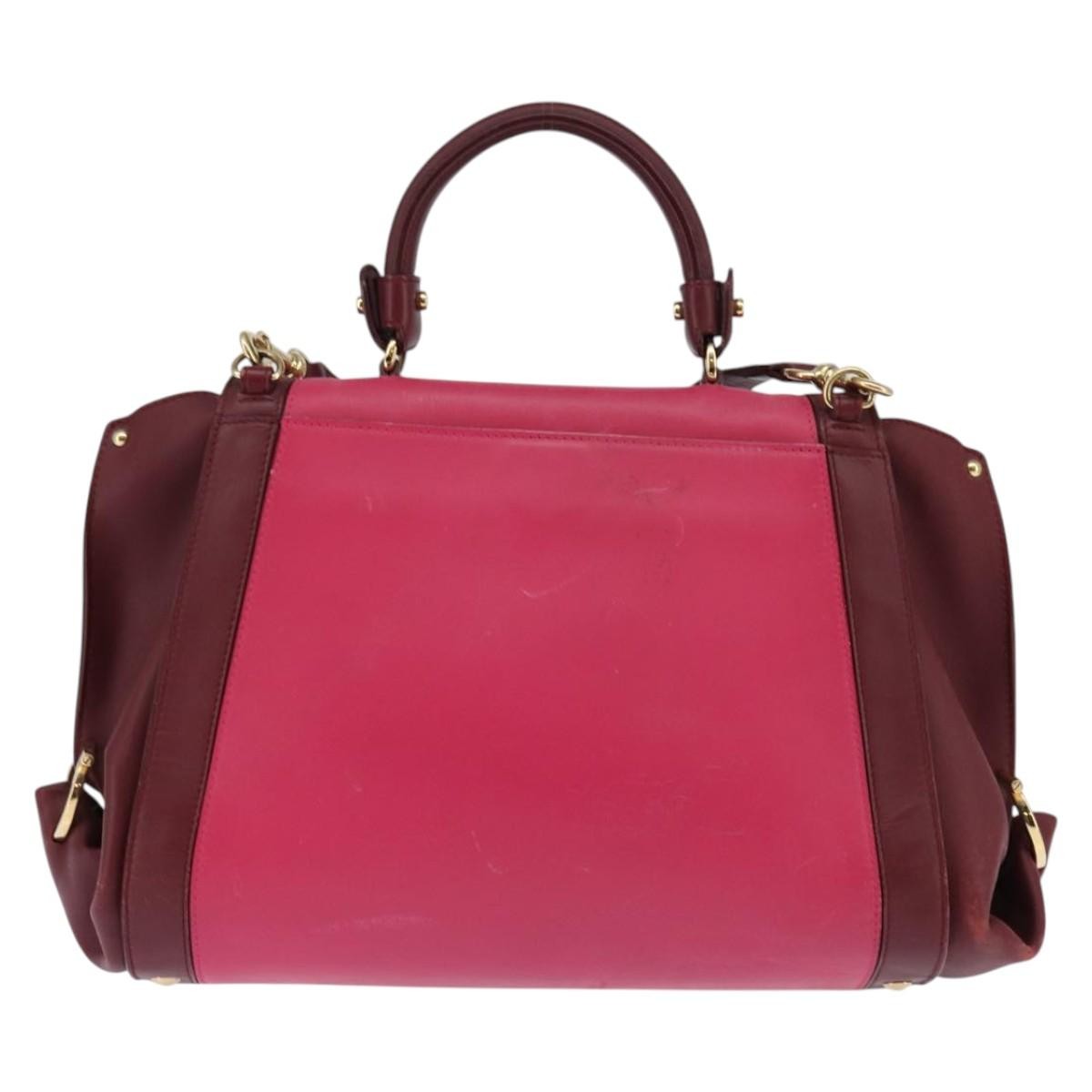 Salvatore Ferragamo Sofia Satchel Leather, PINK, LEATHER, Handbag