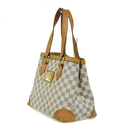 Louis Vuitton Hampstead Handbag Damier, WHITE, CANVAS, Shoulder bag