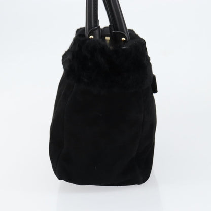 Salvatore Ferragamo Vala Handbag Suede, BLACK, SUEDE, Handbag