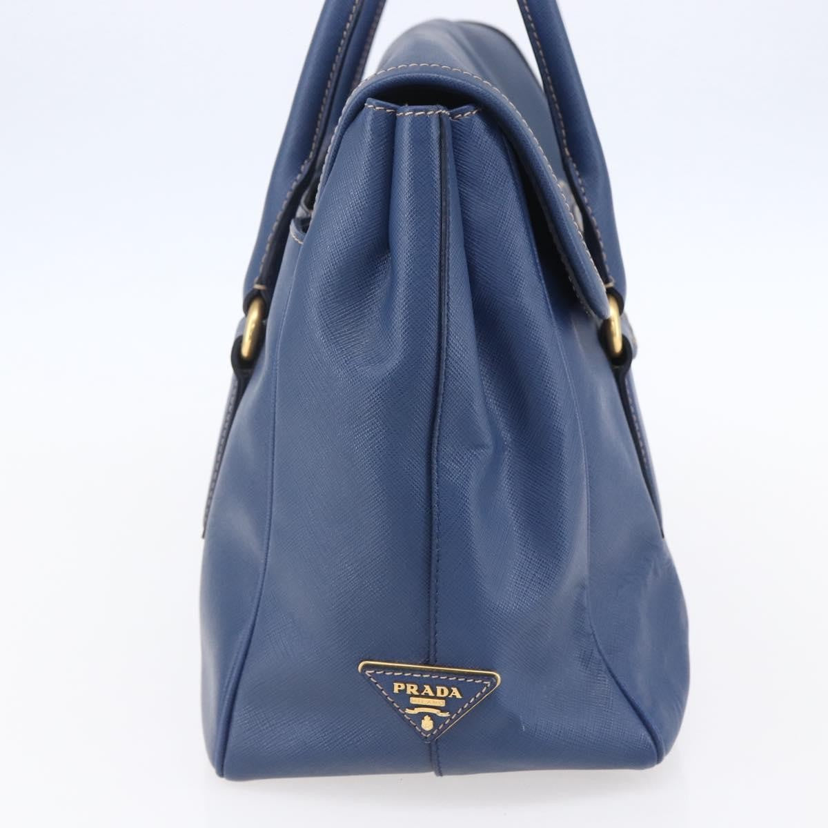Prada Vintage Handbag Leather, BLUE, LEATHER, Handbag