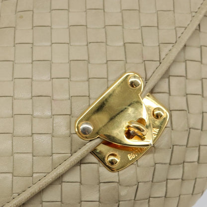 Bottega Veneta Intrecciato Handbag Leather, BEIGE, LEATHER, Handbag