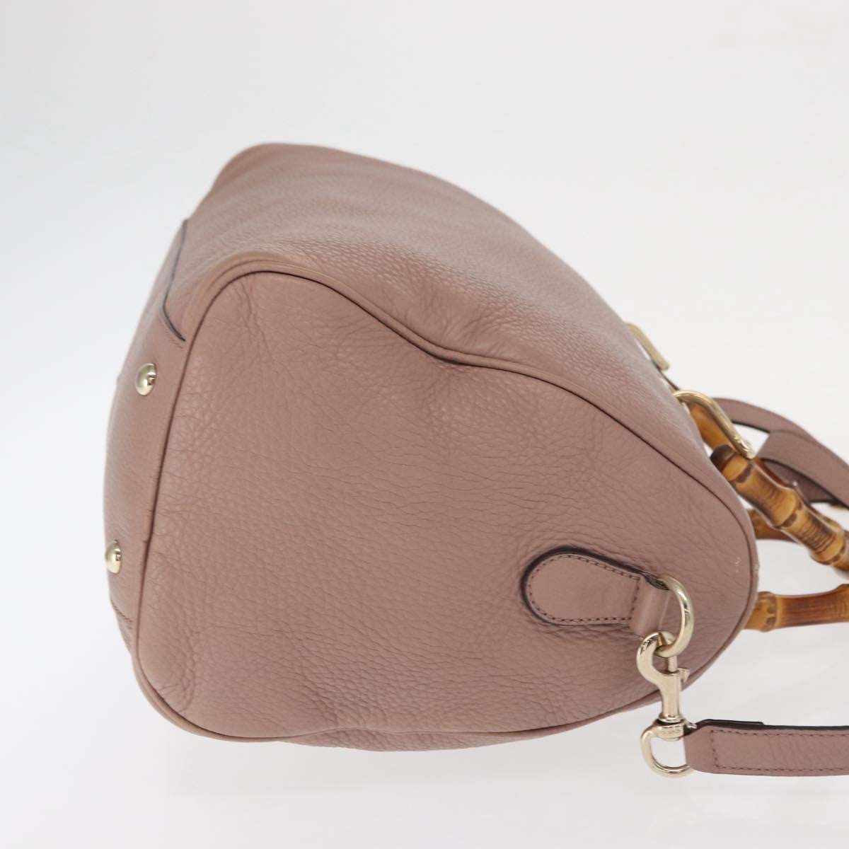 Gucci Bamboo Shopper Tote Leather, PINK, LEATHER, Handbag