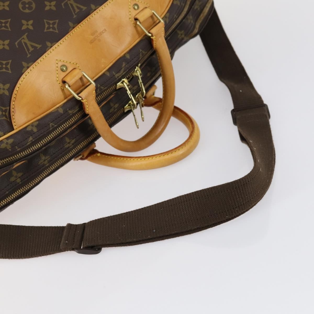 Louis Vuitton Alize Bag Monogram Canvas, BROWN, CANVAS, Travel bag