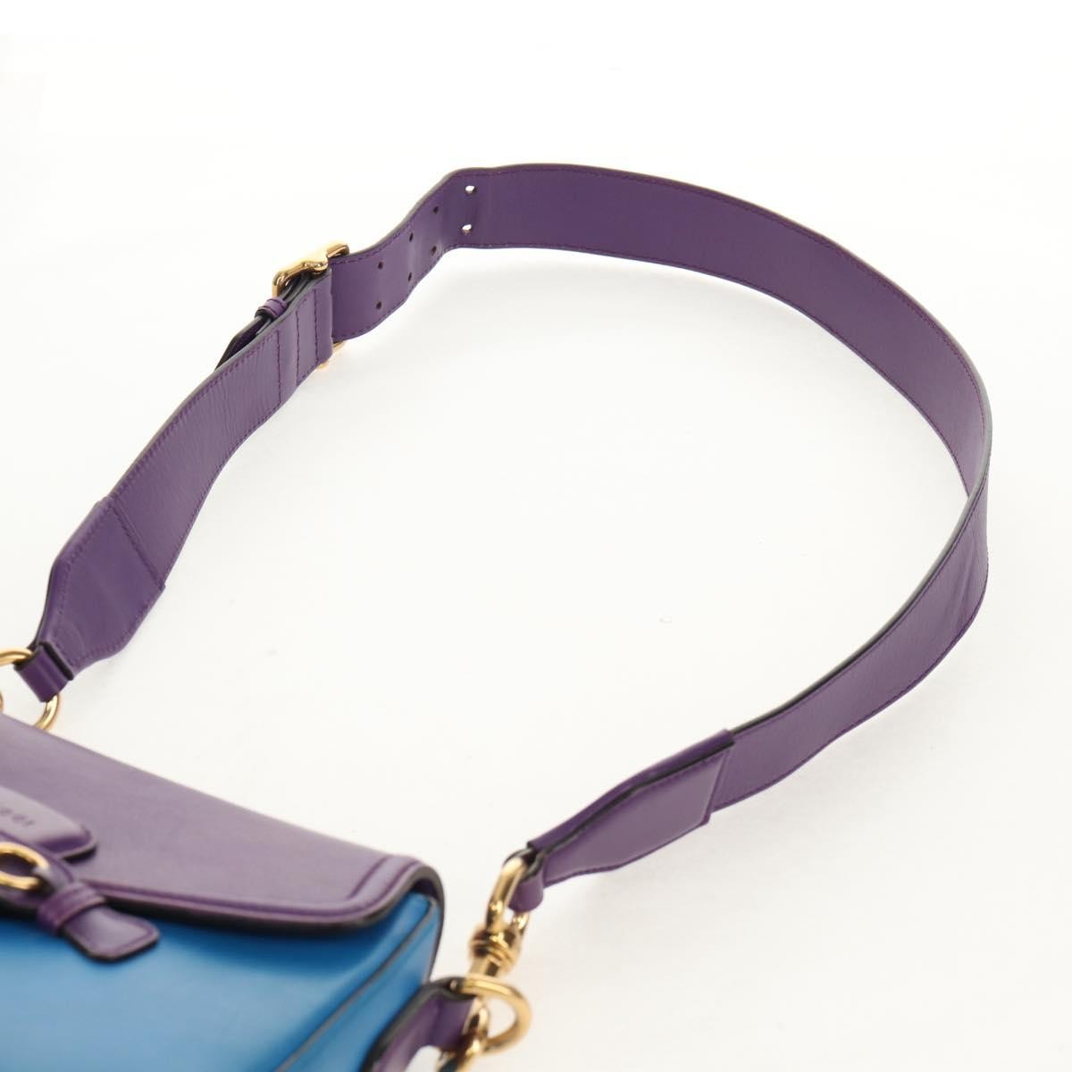 Gucci Lady Web Shoulder Bag Leather, BLUE, LEATHER, Shoulder bag