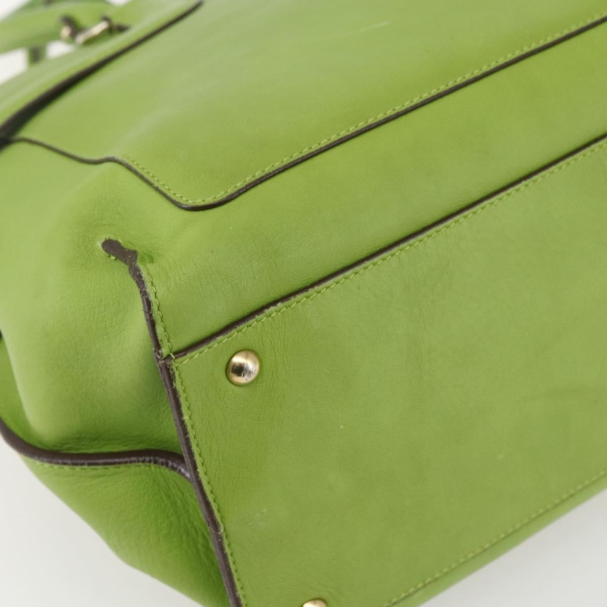 Salvatore Ferragamo Virna Satchel Leather, GREEN, LEATHER, Handbag