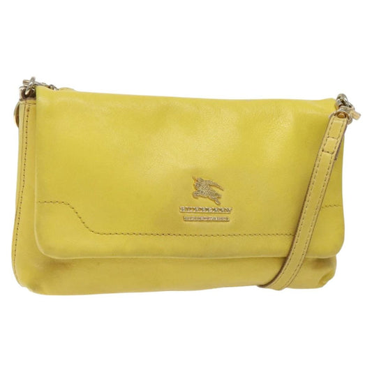 Burberry Flap Shoulder Bag Leather, YELLOW, LEATHER, Shoulder bag
