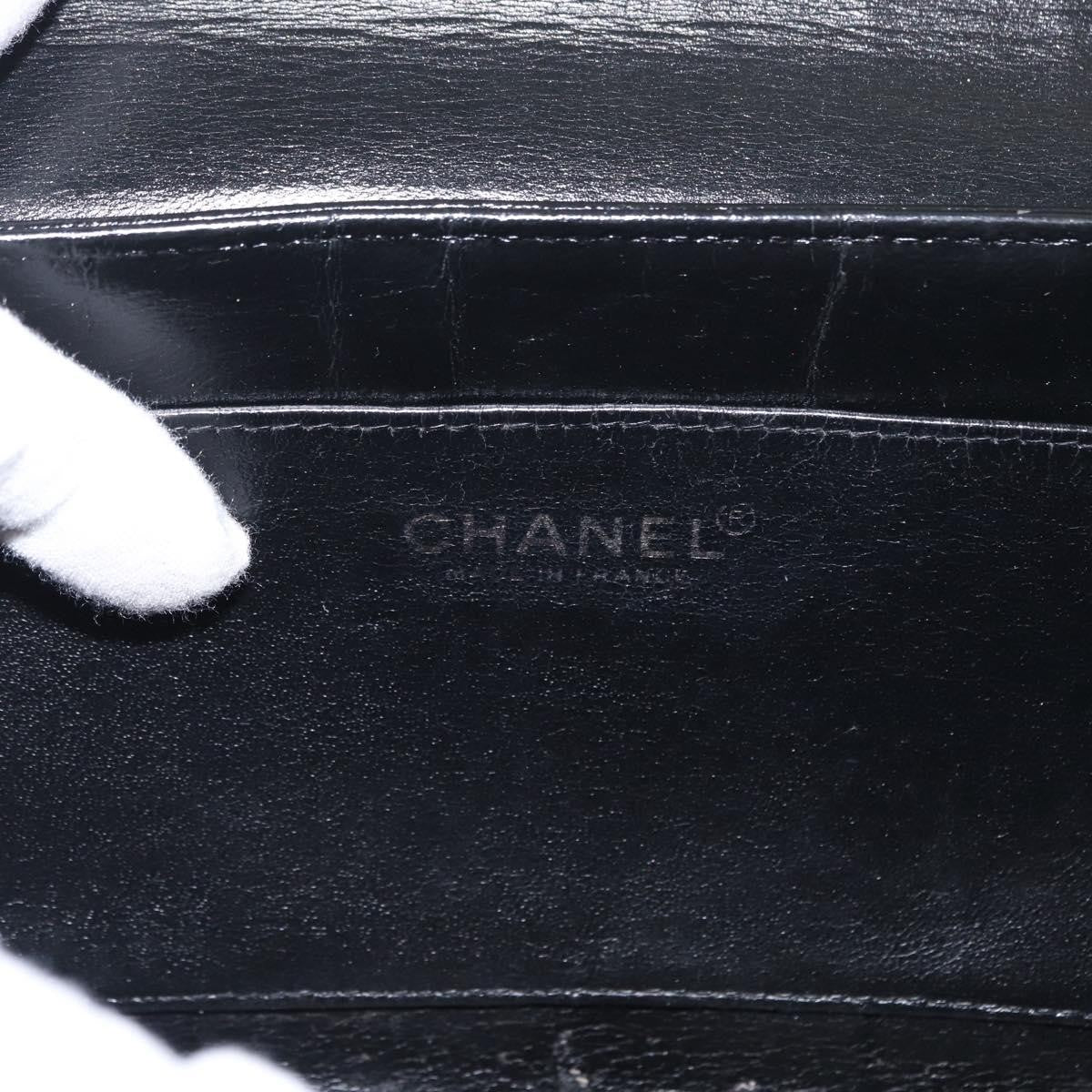 Chanel Chocolate Bar Accordion Reissue Flap Bag Quilted Lambskin, BLACK, LEATHER, Shoulder bag