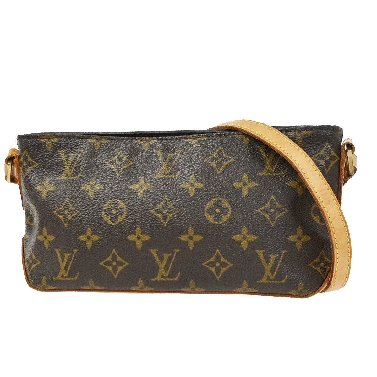 Louis Vuitton Trotteur Handbag Monogram Canvas, Brown, Canvas, Shoulder Bag