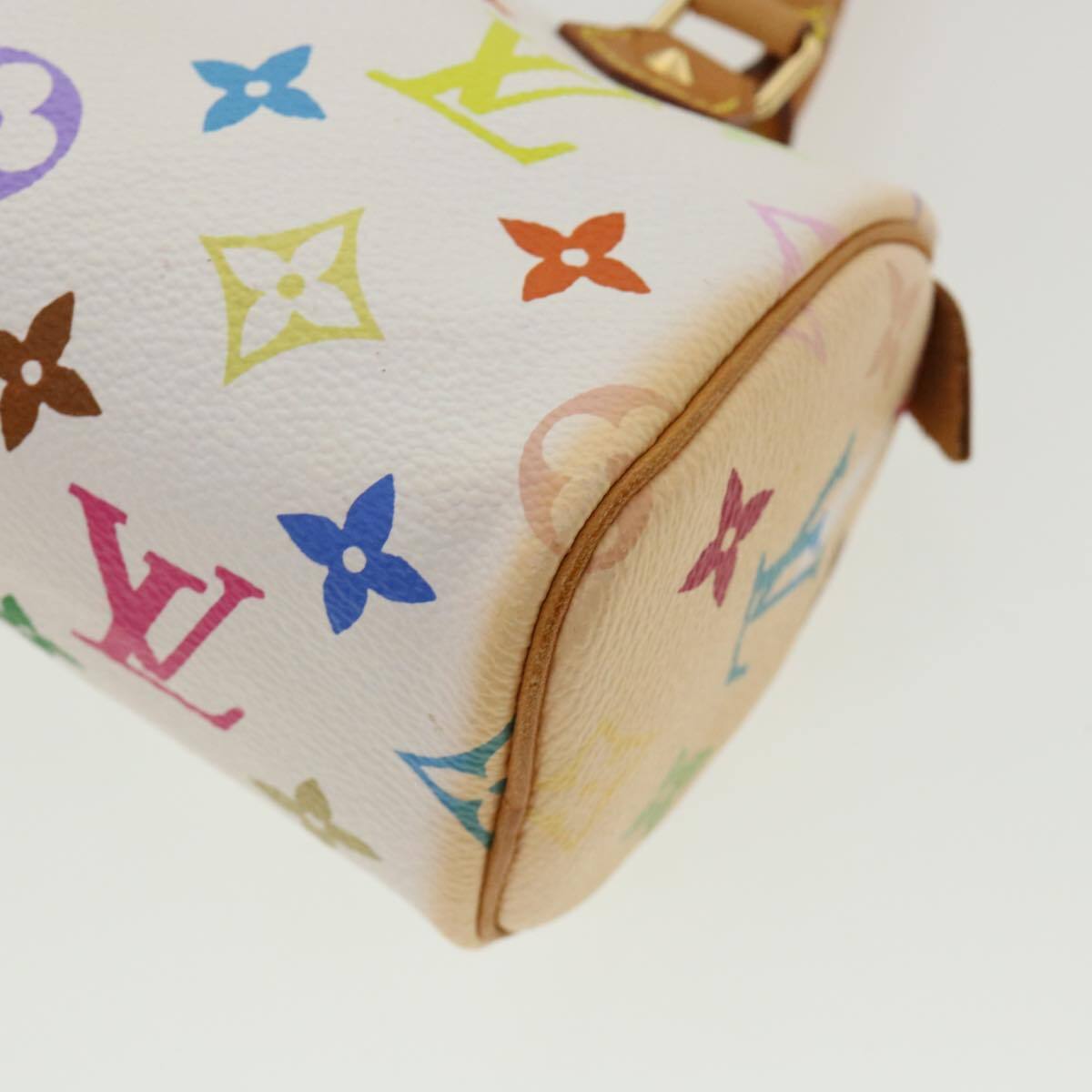 Louis Vuitton Speedy Mini HL Handbag Monogram Multicolor, WHITE, CANVAS, Handbag