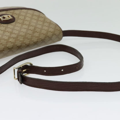 Celine Macadam Shoulder Bag PVC Leather, BEIGE, CANVAS, Shoulder bag