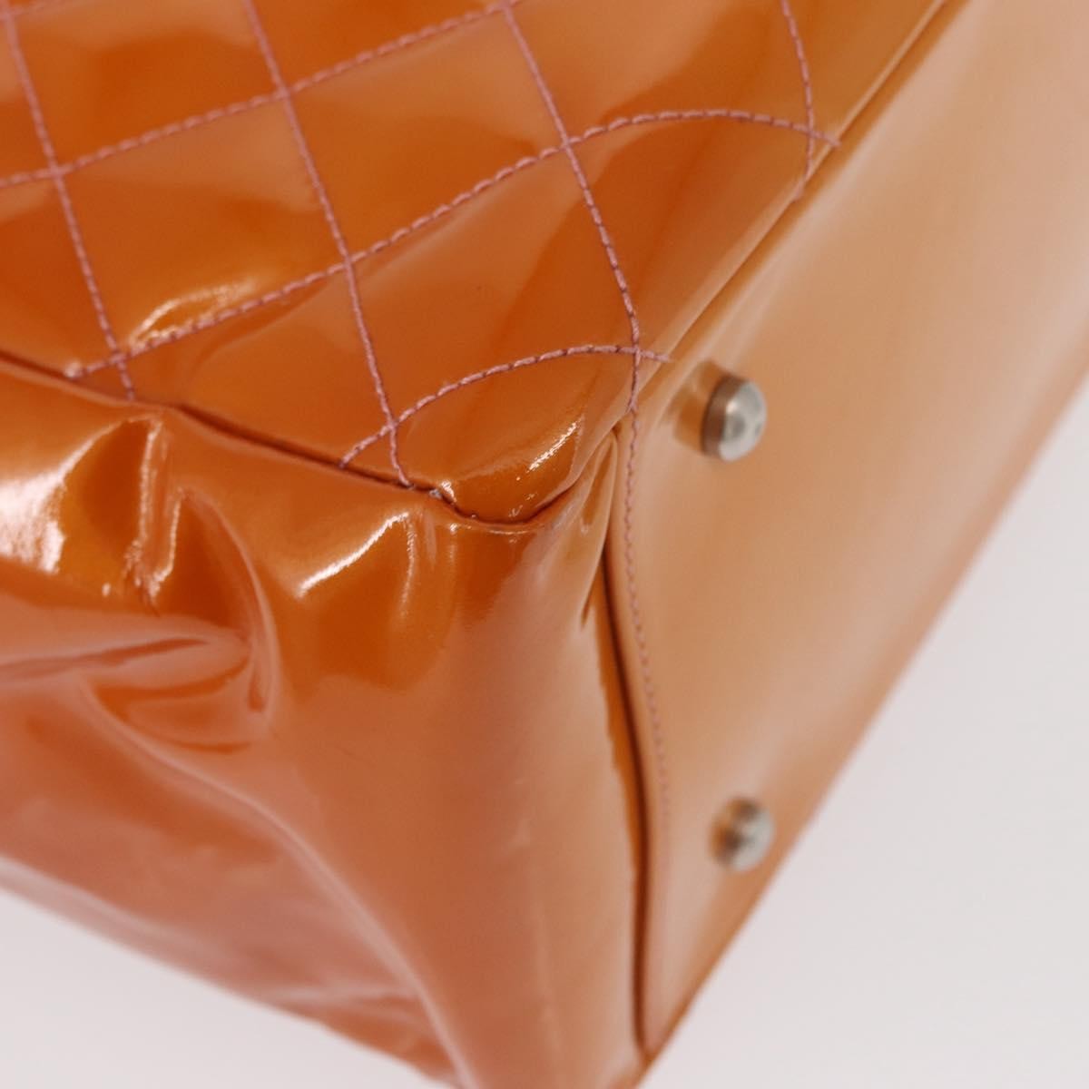 Chanel Vintage Petite Timeless Tote Quilted Patent, ORANGE, PATENT_LEATHER, Tote bag