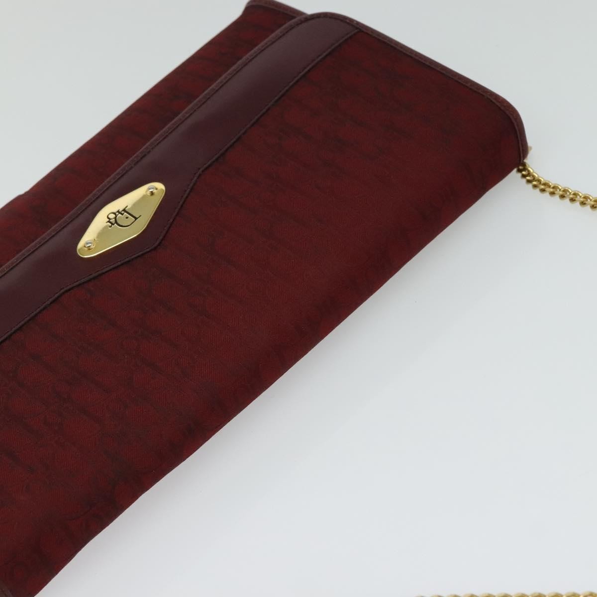 Christian Dior Vintage Trotteur Chain shoulder bag Canvas, RED, CANVAS, Shoulder bag