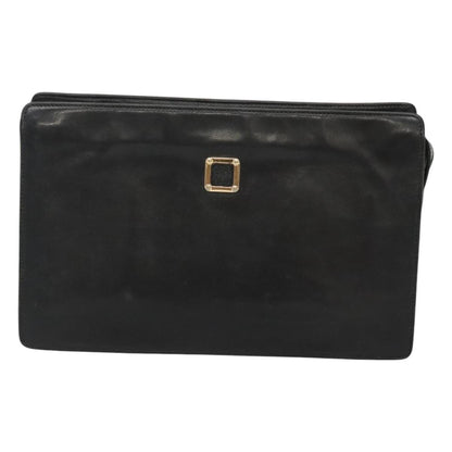 Loewe Anagram Clutch Bag Leather, BLACK, LEATHER, Clutche & pouche