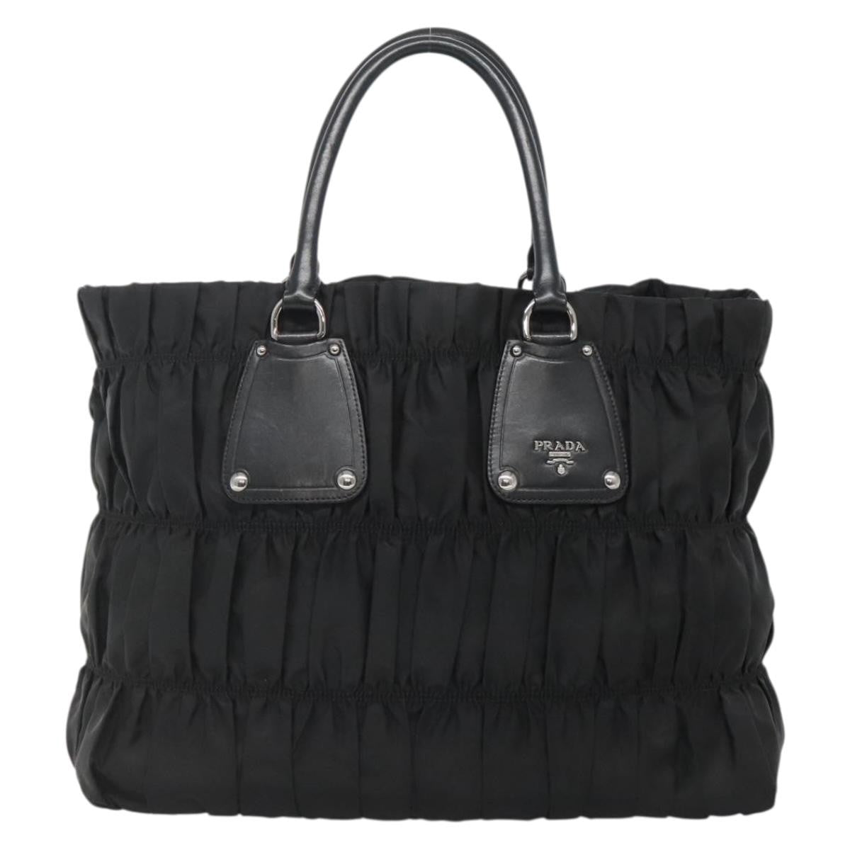 Prada Gaufre Tote Tessuto, BLACK, NYLON, Tote bag