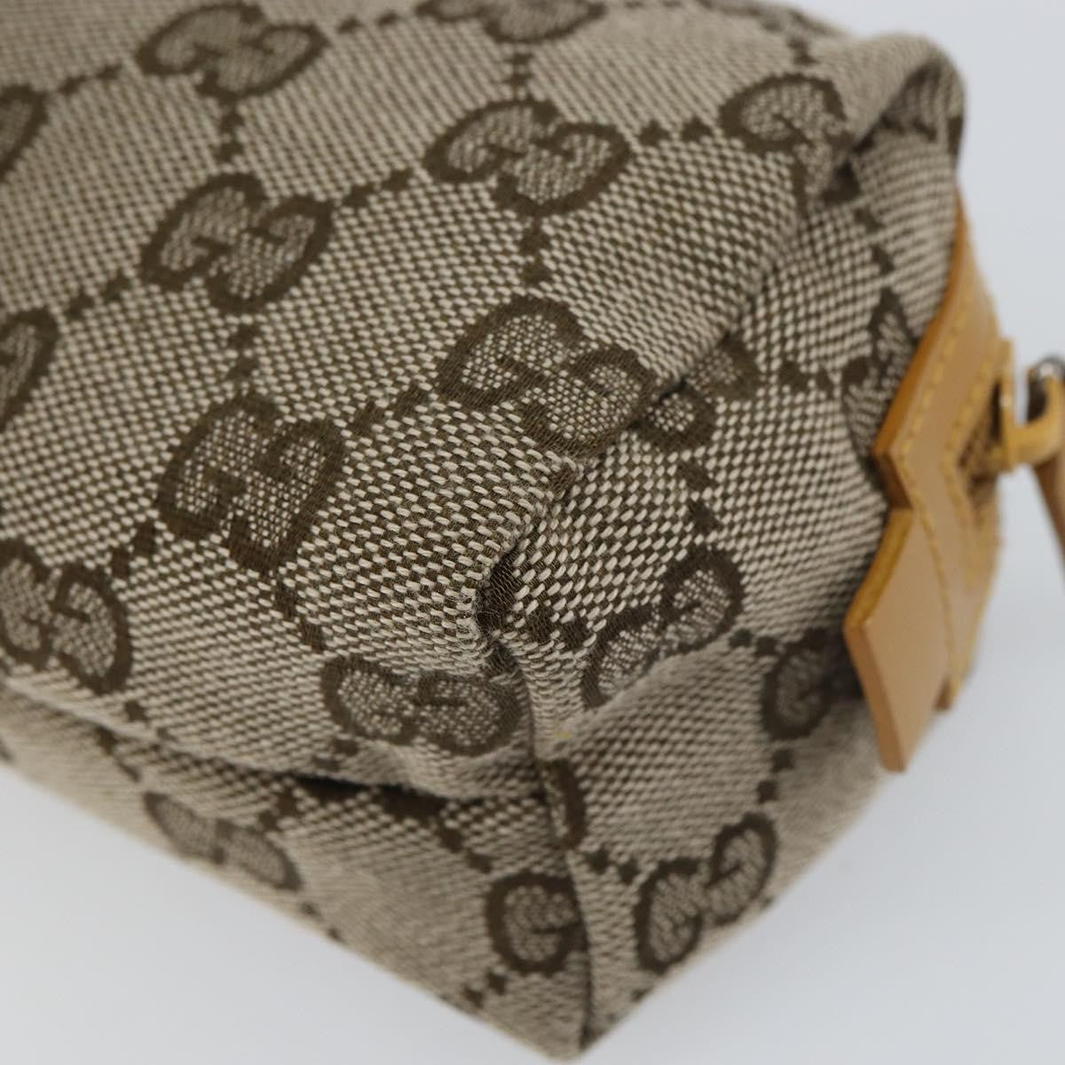 Gucci Vintage Toiletry Pouch GG Canvas, BEIGE, CANVAS, Clutche & pouche