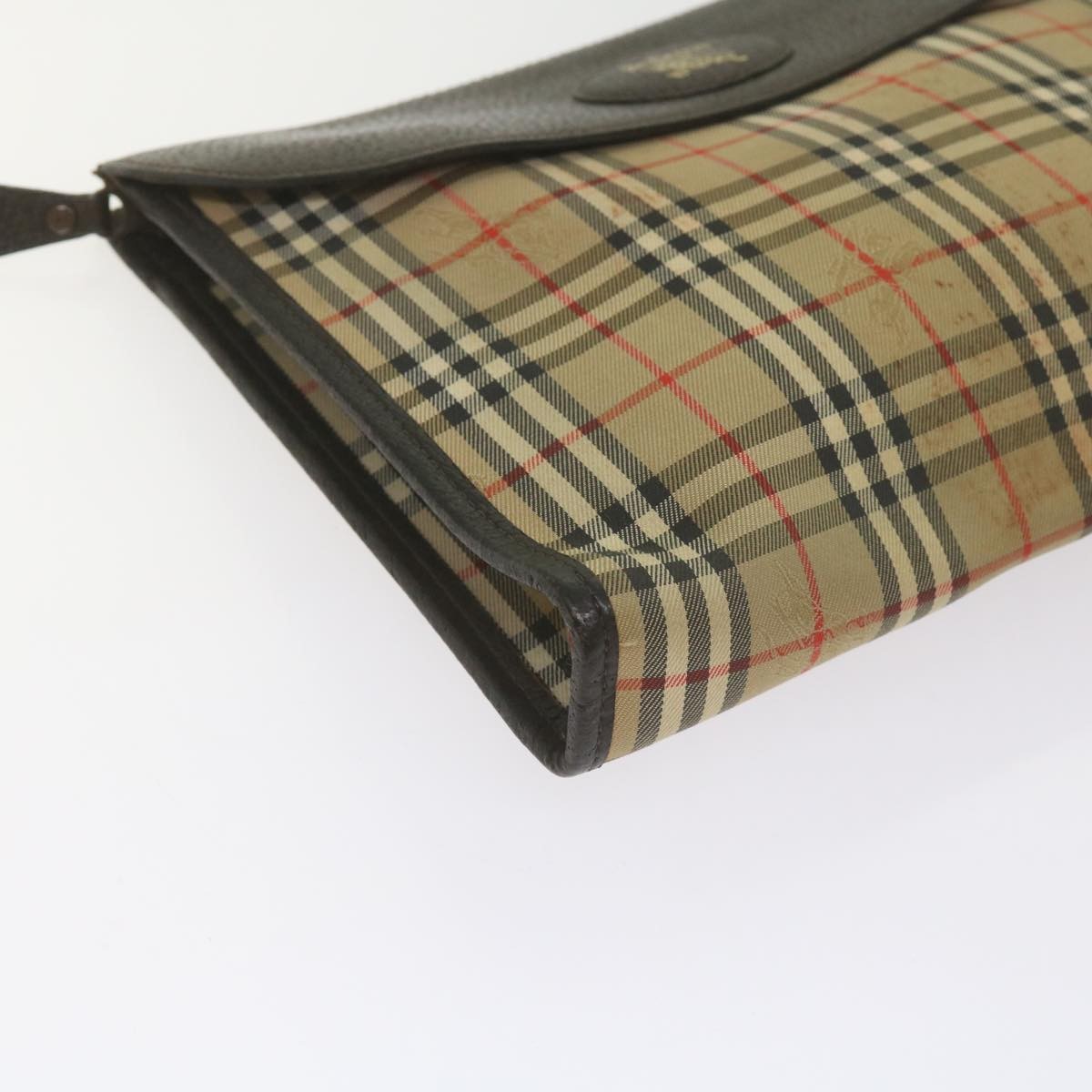 Burberry Nova check Pochette Canvas, BLACK, CANVAS, Clutche & pouche