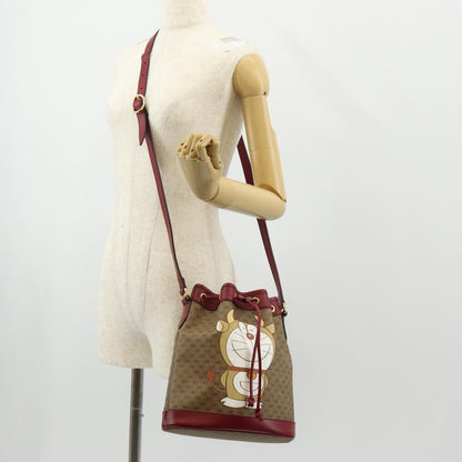 Gucci Doraemon Bucket Bag Printed Mini GG Coated Canvas, BEIGE, PVC, Shoulder bag