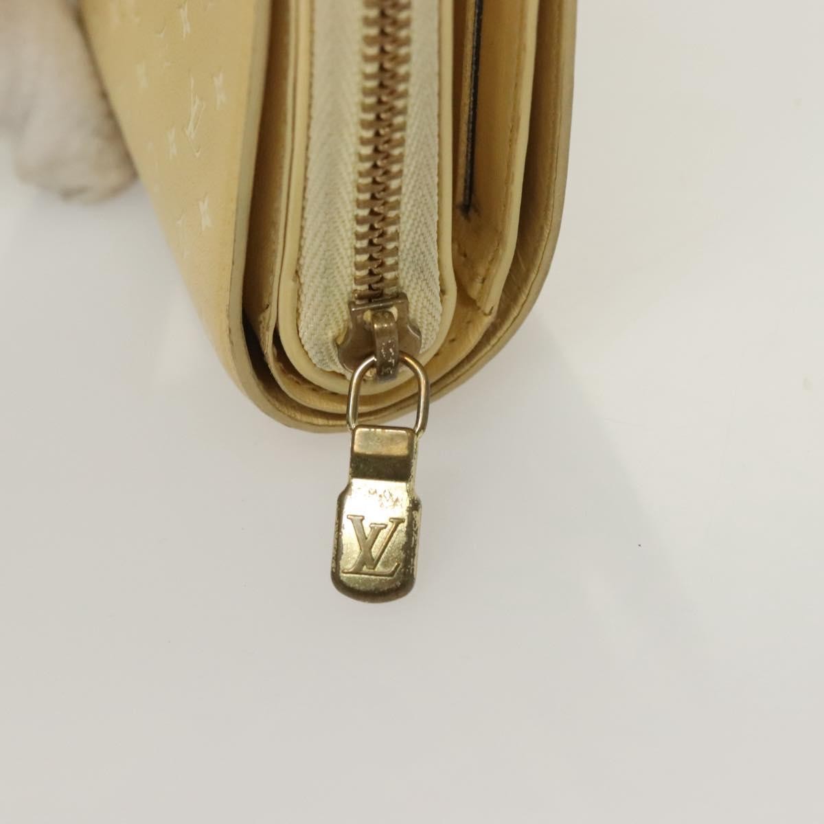 Louis Vuitton Lou Wallet Nanogram Leather, BEIGE, LEATHER, Wallets