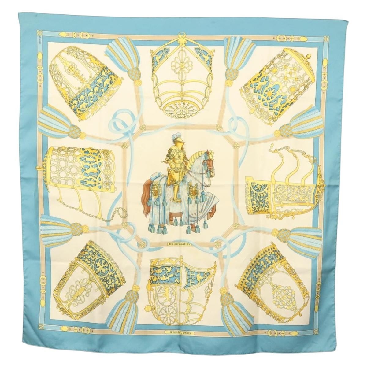 Hermes Carré 90 Silk multicolor, BLUE, SILK, Scarve & shawl