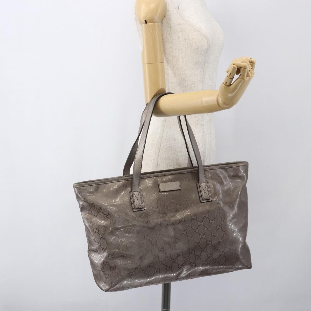 Gucci Plus Tote GG Imprime, SILVER, PVC, Tote bag