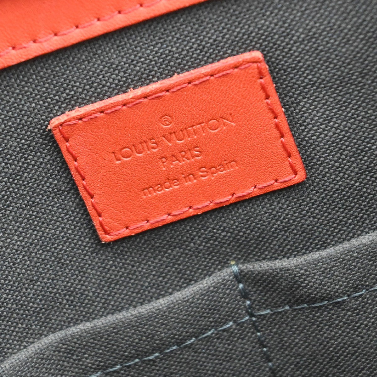 Louis Vuitton Tadao Handbag Damier Infini Leather, RED, LEATHER, Handbag