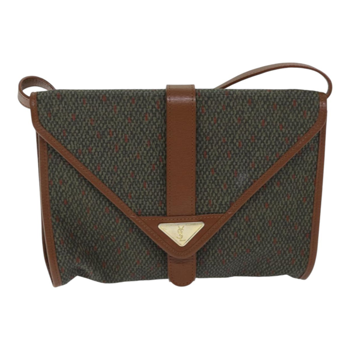 Saint Laurent Vintage Shoulder Bag Canvas, GOLD, PVC, Shoulder bag